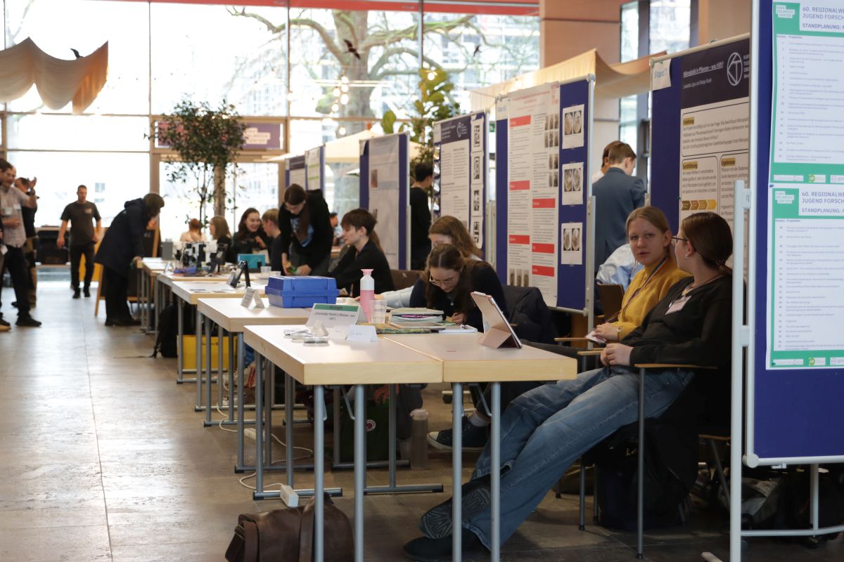 Projektpräsentationen zum Wettbewerbstag. Foto: Felix Petermann, Max Delbrück Center